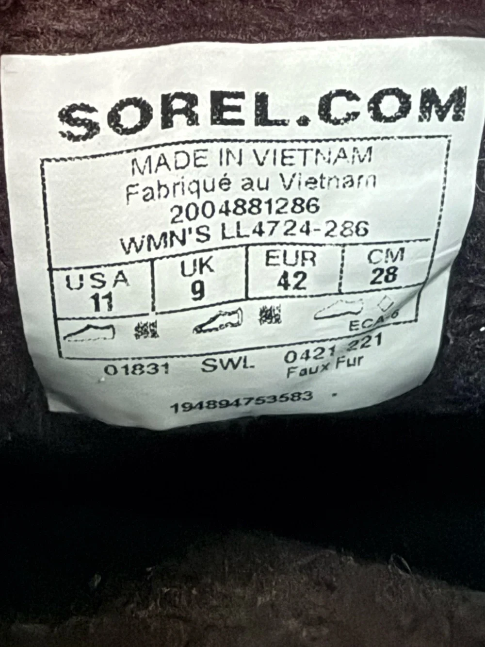Sorel Camel and Black Lace-Up Winter Ankle Boots